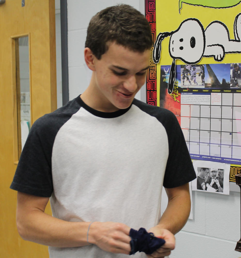 Senior Jack Pelleteri is  the first of adviser Jeanette Krizak's students to have won a Tops in Texas journalism award from the UIL  Interscholastic League Press Conference.