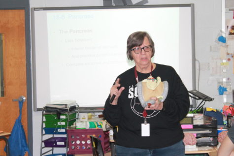 Science teacher Beth Huckabee has been teaching for over 40 years at the high school.
